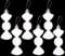 Christmas Concepts® Pack of 6-80mm (3.2) Mini Sweet Shaped Baubles – Shiny & Glitter Decorated – Christmas Tree Decorations (White)