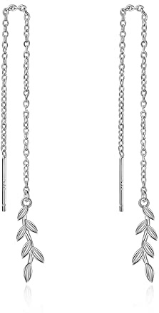925 Sterling Silber Fädler Ohrringe Quaste Kette baumeln Tropfen lange Charme Ohrringe Schmuck Geschenke für Frauen