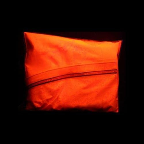 ﻿﻿﻿ULTRA fluoreszierende Pigmentzusatzpulver - UV-lumineszierend - leuchtet im Dunkeln - für Epoxidharze - für Kunstwerke, DIY und Bastelkreationen 100g (Fluoreszierendes Orange)