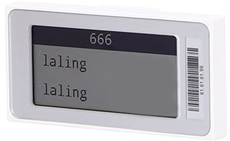 BHDK Elektronisches Preisschild, ESL-Regaletikett für Supermärkte, Geschäfte, Schulen - 1 Stück, Weiß, Rechteckig, 1 Label