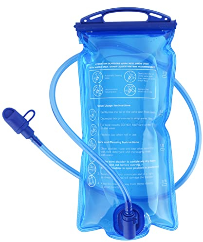 Bubuxy Hydration Bladder 2L, Upgraded Leak-Proof Water Bladder 2L, Water Reservoir for Outdoor Hiking Camping Running Cycling