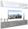 BELINI Wohnwand Vollausstattung Wohnzimmer-Set Moderne Schrankwand mit LED-Beleuchtung Anbauwand TV-Schrank Weiß/Glamourholz