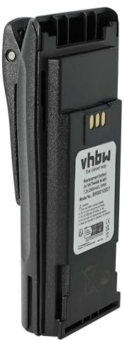 vhbw Akku Ersatz für Motorola PMNN4254, MNN4254AR, PMNN4254AR, PMNN4259AR für Funkgerät, Walkie Talkie (2500 mAh, 7,2 V, NiMH) + Gürtelclip