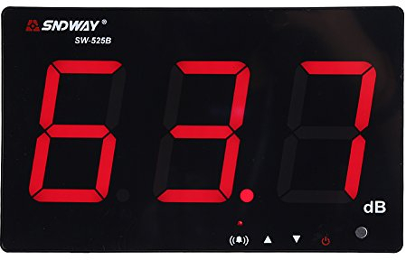 Schallpegelmesser, an der Wand Montierter Digitaler Schallpegel-Dezibelmesser, Geräuschmesser mit Datenlogger 9,6 LCD-Display Dezibelmonitor 30-130db Geräuschtester