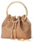 NICOLE & DORIS Borsa a Secchiello da Donna da Sera con Strass Pochette Glitter Borsetta da Cerimonia Elegante da Matrimonio con Tracolla Brillante Oro