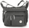 HERCMNOY Damen-Umhängetasche, Umhängetasche, Handtasche, mehrere Taschen, Nylon, Kuriertasche, grau, Exterior Dimensions: 11 L x 8.27 H x 4.33 D