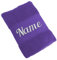 Elefantasie Handtuch Badetuch Badehandtuch aus 100% Baumwolle mit Namen personalisiert Bestickt Lila 50x100cm