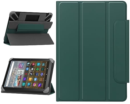 HoYiXi Custodia universale per Tablet da 7-8 pollici Samsung Galaxy Tab/Lenovo/HUAWEI/PRITOM/Fire Tablet Custodia Cover protettiva con Supporto pieghevole - verde