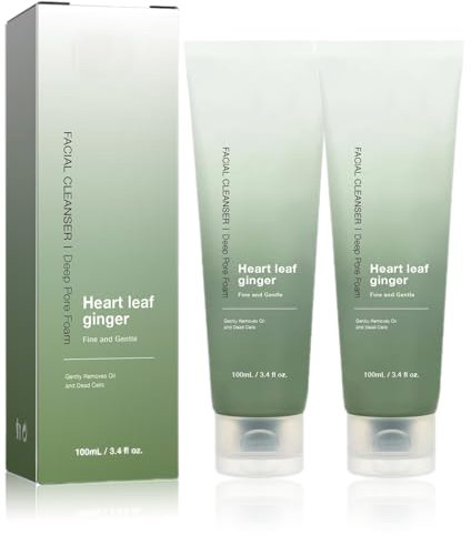 Heartleaf Quercetinol Pore Deep Cleansing Foam, Heartleaf Succinic Moisture Cleansing Foam, Heartleaf Schäumender Gesichtsreiniger, Entfernt Sanft Öl Und Abgestorbene Zellen Im Gesicht (2Stück)
