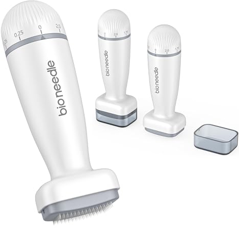 Mikronadel-derma stamp, 120 Nadeln, verstellbarer Derma roller von 0–2 mm, für Haarwuchs, Upgrade-Version des Haar- und Bartwuchs-Werkzeugs (2024)