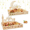 LYNBLY Ramadan Teller Eid Mubarak Tablett, 2 Stück Ramadan Dekoration Teller, Ramadan Holz Tablett Mond Stern Serviertablett für Süßigkeiten, Kuchen, Ramadan Tischdekoration, BHY846