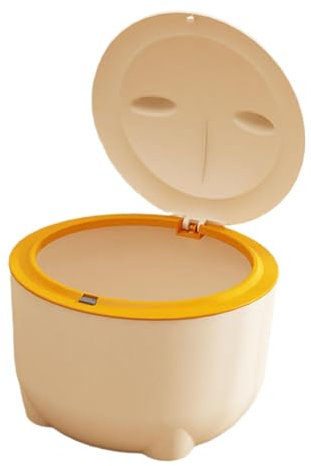 Colcolo Katzenstreu-Mülleimer mit Haube, Katzentoilette, leicht zu reinigen, wiederverwendbarer Hunde-Mülleimer für Katzen, Kleintiere, Haustierzubehör, Beige