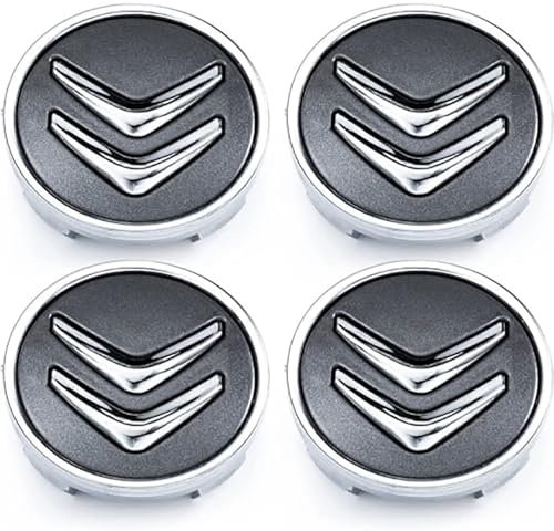 4 Stück Auto Radnabenkappen für Citroën 60mm C1 C2 C3 C4 C5,Nabendeckel Radabdeckung Radnabendeckel Wasserdicht Staubdicht Langlebig Reifen Felgen Zubehör