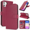 Zouzt Hülle für iPhone 11 6,1-Zoll, Stoßfestes PU Leder Handyhülle Lederhülle Klapphülle mit Kartenhalter und Standfunktion Flip Leather Wallet Phone Cover (Rot)