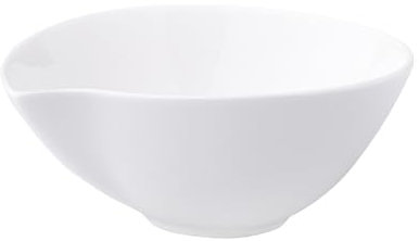 AMBITION Suppentasse Porzellan 300ml Welle weiße Suppenschüssel geschwungene Form Spülmaschine & Mikrowelle