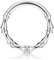 BodyBonita Septum Piercing 16G – 316L Edelstahl Nasenpiercing Nasenring Reifen für Damen Herren Helix Conch Piercings Tragus Daith Knorpel Piercing Silber 8 mm Bamboo