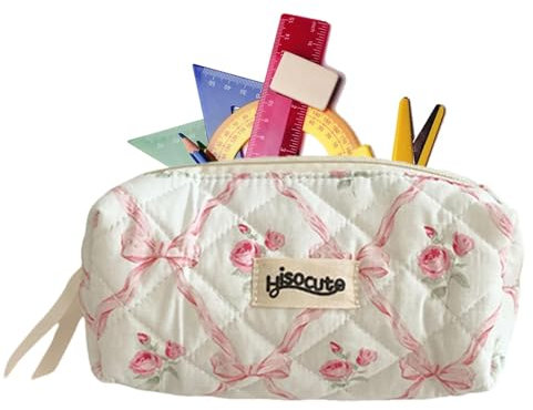 Jiimhte Florales Federmäppchen, Blumenmuster Mäppchen, Niedliche Blume Schreibwaren-Tasche, Floral Pencil Pouch School Stationary, Federtasche Mit Kleinem Blumendesign, Blume Federtasche