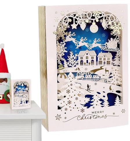 Eoixuqba -Weihnachtskarten,Niedliche Weihnachtskarten - Gravur -Grußkarte Frohe Feiertagskarten,Jahreszeiten-Grußkarten. Vielseitige Weihnachts-Grußkarten für Zuhause, Schule und Unternehmen