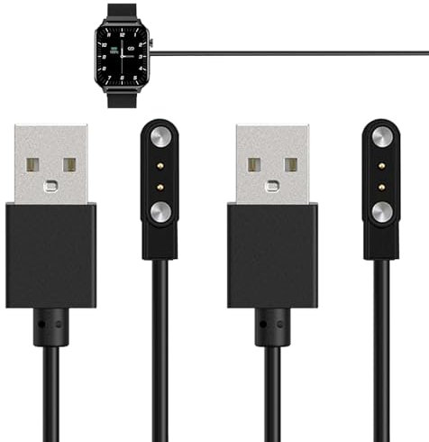 DONOONIS Chargeur Montre Connectée,2 Pièces Câbles Pour Montres Connectées,Attraction Magnétique Chargeur Smartwatch,2,8 mm Câble Charge Montre Connectée pour Les Montres Intelligentes