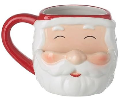 Heaven Sends Christmas Santa Face Mug - Red - Gift Idea for Christmas Xmas - Santa Themed Mug, UK Design, Hot Drinks, Tea, Coffee - Novelty Christmas Mug - Christmas Drinkware