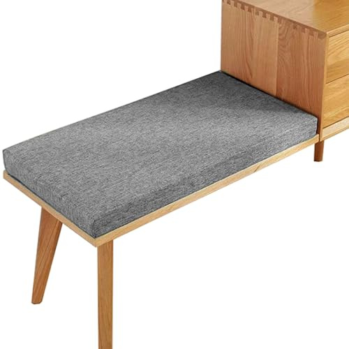 Bankkissen Bankauflage Stuhlkissen für Fensterbank,Waschbar Abnehmbarem Gartenbankauflage rutschfeste Bankpolster Schaukel Sitzkissen für Outdoor,Gartenmöbel,Terrasse,Drinnen(Gray,70x35cm x3cm Thick)