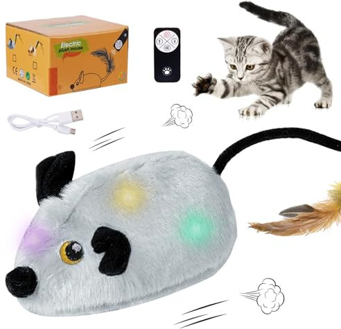 Jouet Interactif pour Chat,Souris Jouet,Jouet pour Chat Souris électrique,Souris Chat Jouet,Souris Télécommandée,Jouet Chat Interactif,Jouets pour Chats,pour Chat L'Intérieur Et l'Extérieur