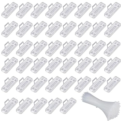 100 Stück Kabeletiketten Kabel Beschriftung Mit 100 Kabelbinder,Wasserdicht Kabelkennzeichnung,Transparenter Kabelbinder Tag Box,Zur Kennzeichnung Und Klassifizierung Aller Kabelarten