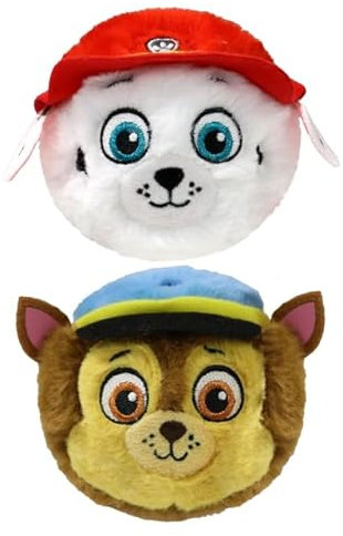 TY Paw Patrol Chase und Marshall Bouncy Balls 2er-Set – Weiche Plüschtiere für Kinder – Kuschelige Sammelfiguren – Lustiges Geschenk für Jungen & Mädchen