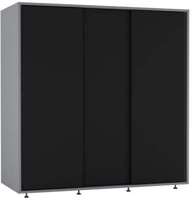 URBNLIVING 120cm Kids Sliding Wardrobe with 3 Smooth-Glide Doors, Integrated Hanging Rail, Space-Saving Compact Closet, Child-Safe Design for Nurseries & Children’s Bedrooms