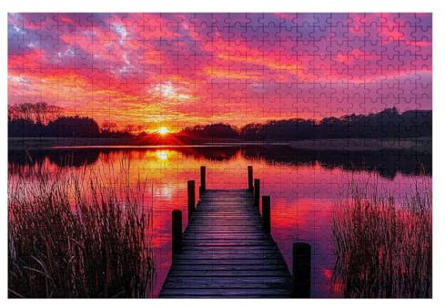 Puzzle 6000 Teile Landschaft Holzpuzzle Erwachsene Sonnenuntergang Puzzle Erwachsene 179x105cm Impossible Klassische Jigsaw Geschicklichkeitsspiel für Die Ganze Familie Freunde Geschenk Deko B-86