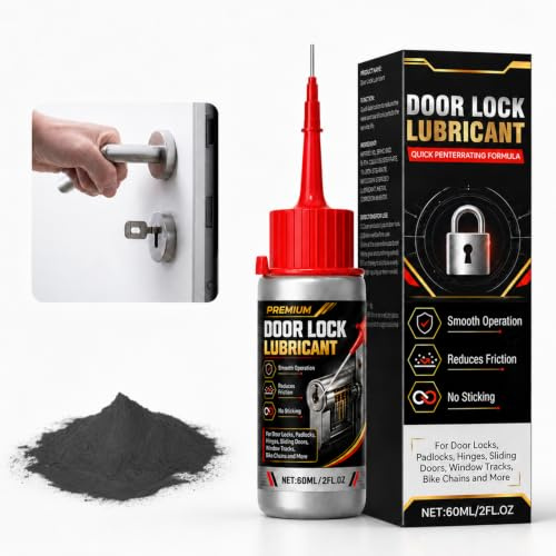 Aarovibe Graphite Lock Lubricant, Smooth & Dry Graphite Powder for Locks, Doors & Windows, Multi-Purpose Lock Lubricant for Bikes, Treadmills & Sliding Mechanisms (60ml)