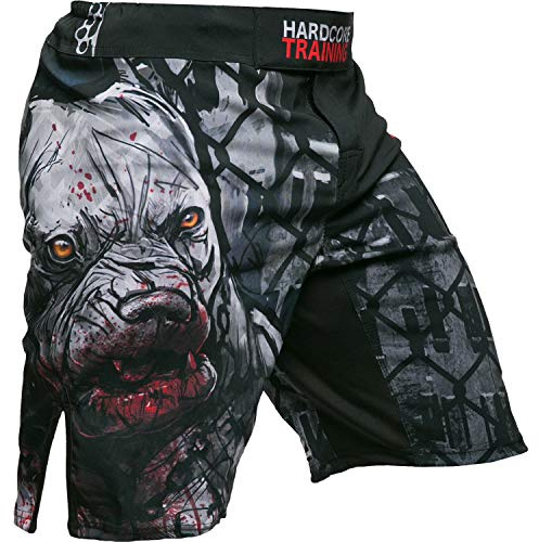 Hardcore Training Pitbull City Fight shorts korta byxor herr MMA BJJ grappling fitness boxar Muay Thai No Gi
