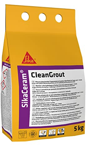 Sika SikaCeram CleanGrout Floor and Wall Tile Grout, Jasmine, 5kg