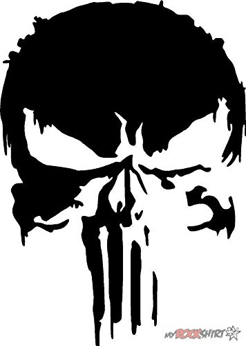 myrockshirt FieserPunisher Totenkopf 20 cm Army Skull Pirat Aufkleber für Auto,Scheibe, Lack,Wand,Wandtattoo aus Hochleistungsfolie