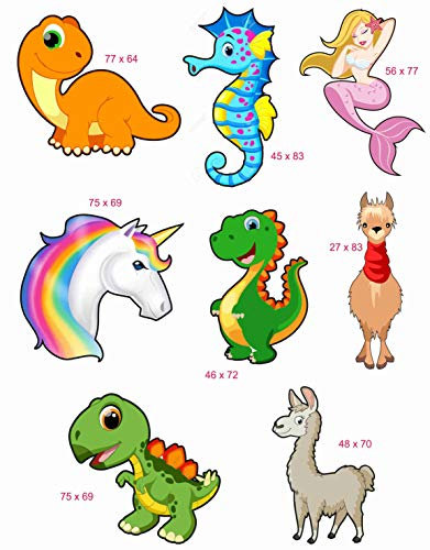 8 parches infantil serigrafiados para planchar en la ropa. Aplicaciones termoadhesivas para reparar y decorar pantalones, chaquetas, jerseys, mochilas (Unicornio)