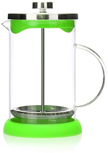 COM-FOUR® machine à café avec système French-Press - La presse à café sert également de théière - cafetière avec cylindre en verre (cafetière 800ml / vert)