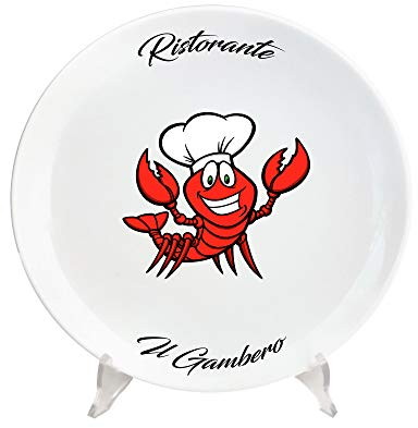 CreaTu Piatto Decorativo Ceramica Fatto a Mano. Personalizzato con Foto e Testo Made in Italy (20 cm, Porcellana)