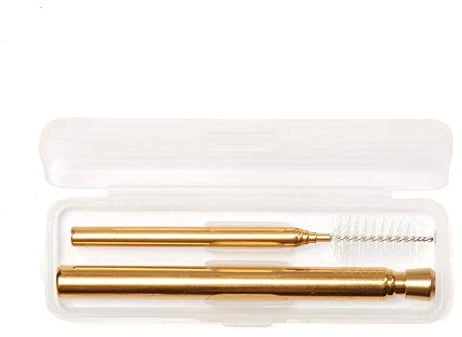 Kikkerland Reisestrohhalm-Set – Kupfer