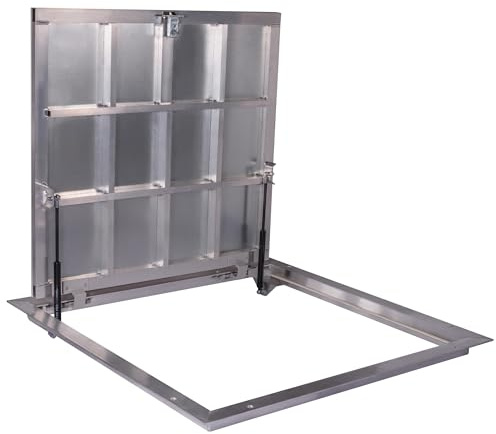 Schachtabdeckung Aluminium 1000 x 1000 mm, Bodenluke Schachtdeckel Revisionsschacht Kanalschacht