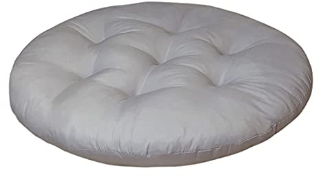 Dkings Stuhlkissen 35x35 cm Baumwolle Sitzkissen für Indoor und Outdoor Dicke Polsterung Bodenkissen (Grau)