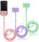 Molain 3 Pcs Phone Lanyards for Around the Neck, Universal Cell Phone Lanyard Crossbody, Adjustable Mobile Phone Straps,Nylon Patch Phone Neck Strap Compatible with All Smartphones (Green+Pink+Purple)