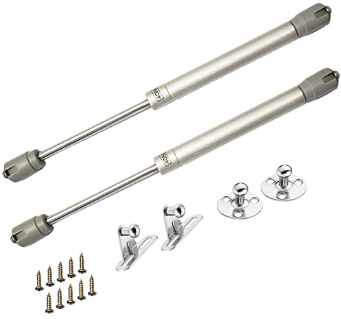 ZFYQ Gasdruckfeder 2 Stück Hydraulisch Pneumatische Küchenschrank Gasfeder Halterung, 40N/4kg Klappenbeschlag Türdämpfer Stoßdämpfer Gasdruckdämpfer, mit Schrauben Befestigungselementen