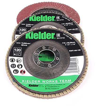 Kielder 115mm Flap Disc 120 Grit (3 Pack)