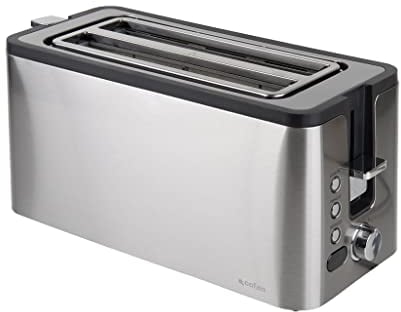 Cofan Tostador con 2 ranuras grandes | Tostadora Antihuellas | Incluye Pantalla Digital y Temporizador