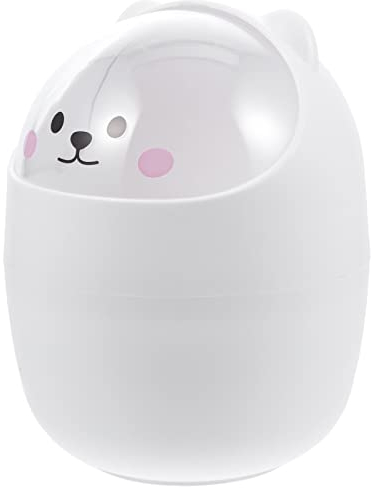 Homoyoyo Regadera Papelera Kawaii Linda Bin Tiny de Nórdico Vede Con Tapa Para El USO de Dormitorio de Auto