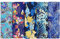aufodara 5 pièces 40 x 80 cm Tissus Coton Couture Style Japonais Bronzant Imprime Patchwork Couture Quilting Scrapbooking Loisir Créatifs DIY Fabric à la Main en Tissu à Coudre (Bleu)