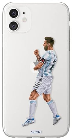 MYCASEFC Coque Football Argentine Messi Alcatel One Touch Pixi 4 5.0 en Silicone. Housse de Foot pour Smartphone Imprimée en France en TPU
