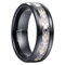 GALANI Wolfram Ring 8mm Ringe Herren Schwarz mit Noctilluzent Spinne Wolframkarbid Ringe für Weihnachten Jubiläumsring Geschenk Tägliche Abnutzung Ring Schmuck Abschrägung Comfort Fit Größe 62(19.7)