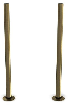 UK Radiators Antique Brass Radiator Pipe Sleeve - Brushed Antique Brass Finish - 300mm Brass Pipe Sleeves - Perfect Addition to Any Interior Design