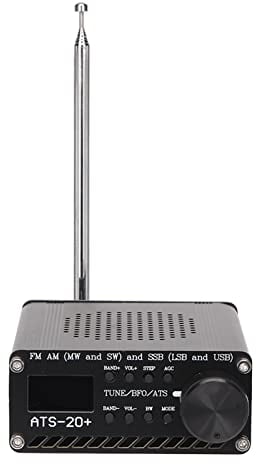 Focket Full Band Radio Receiver, FM AM (MW & SW) SSB (LSB & USB) All Band Portable Shortwave Radio with Speaker, Antenna & Aluminum Alloy Case, Handheld Radio Recorder Built in Battery